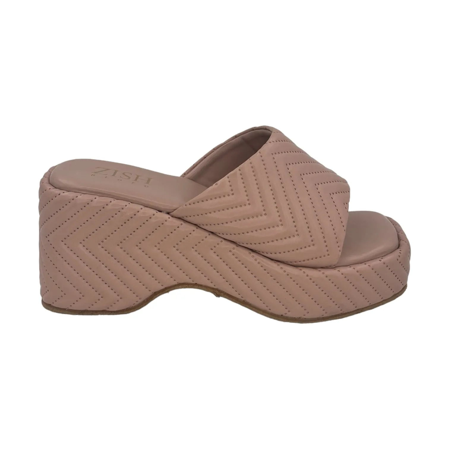 Nude Pink  Zig Zag Slides